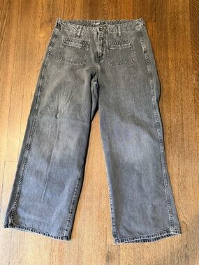 Old Navy Women's Wide-Leg Gray Flare Jeans